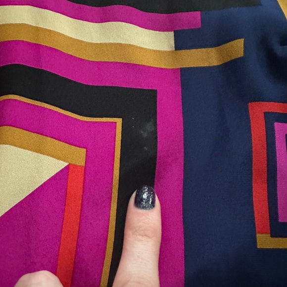 Alice and Trixie - Navy and Fuchsia Silk Long Sleeve Mini Shift Dress - EUC - S - Picture 6 of 7